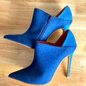 New with Tag Two Tone Denim Boot Shoes